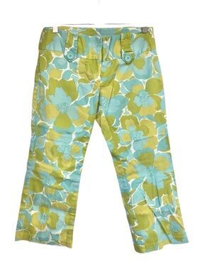 VTG Y2K Floral Capri Junior 5 Lizzie McGuire Beachy Stretch Low Rise